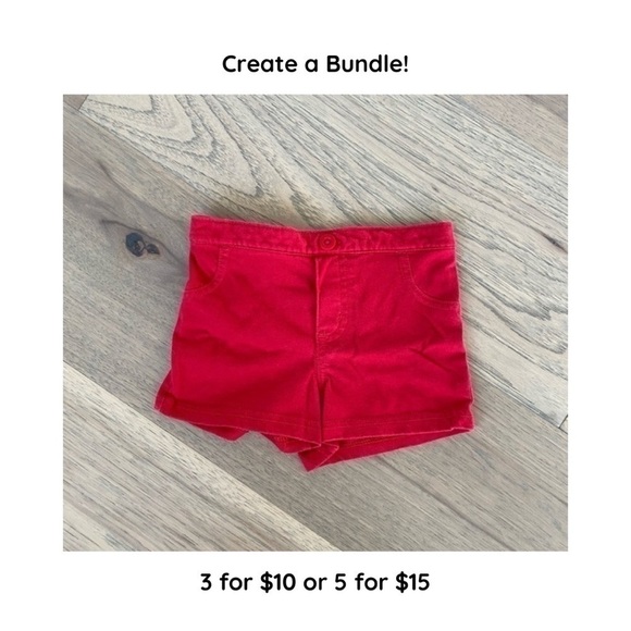 Fisher Price Unisex Red Knit Faux Pocket Toddler Shorts Size 24M - Picture 1 of 6